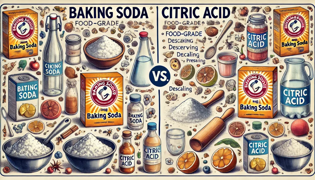 食用重曹とクエン酸の違いと使い分け
